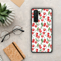 Thumbnail for Θήκη Huawei P40 Lite 5G Cherry Summer από τη Smartfits με σχέδιο στο πίσω μέρος και μαύρο περίβλημα | Huawei P40 Lite 5G Cherry Summer Case with Colorful Back and Black Bezels