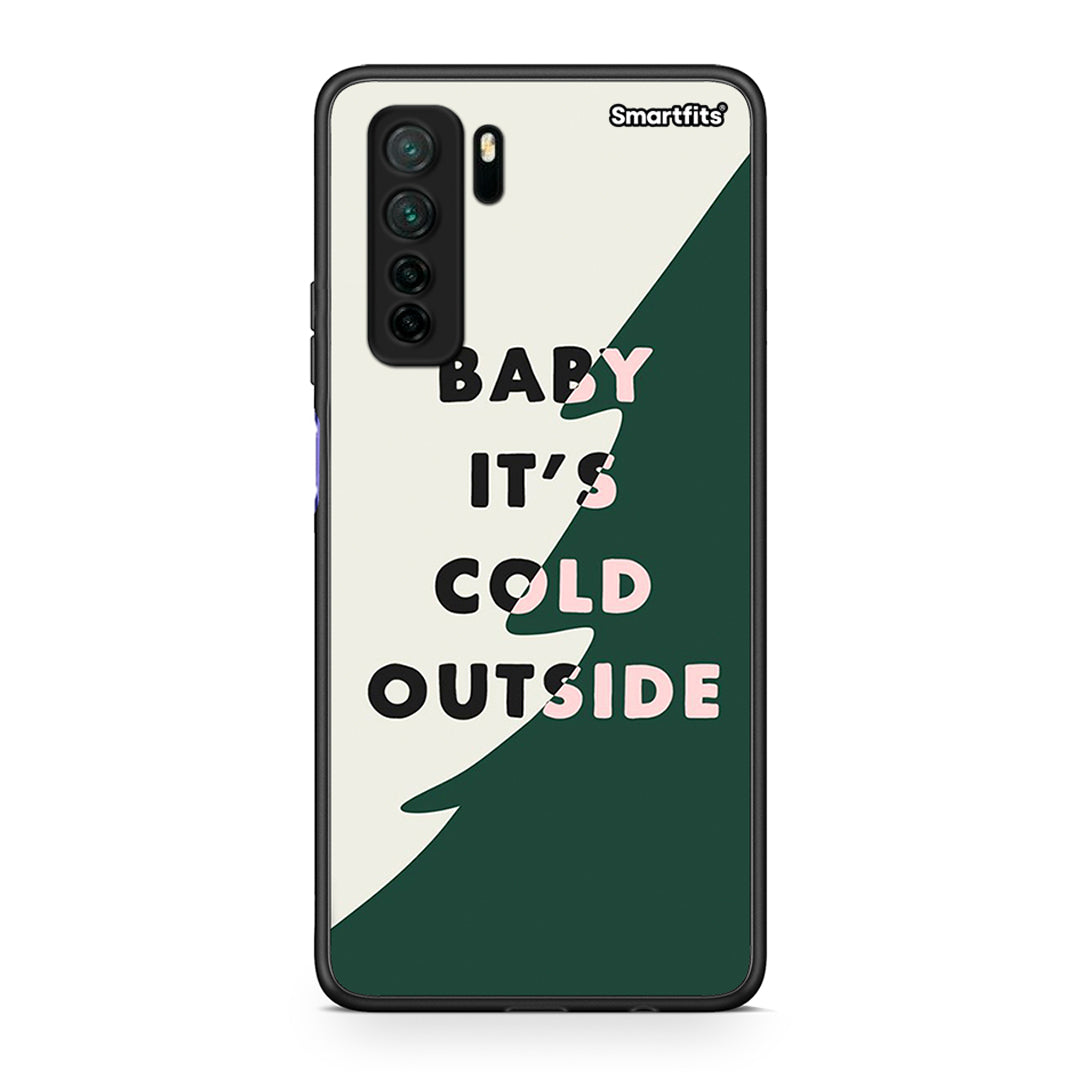 Θήκη Huawei P40 Lite 5G Cold Outside από τη Smartfits με σχέδιο στο πίσω μέρος και μαύρο περίβλημα | Huawei P40 Lite 5G Cold Outside Case with Colorful Back and Black Bezels