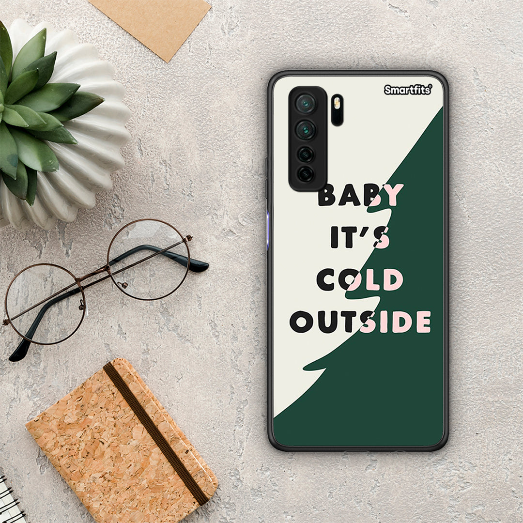 Θήκη Huawei P40 Lite 5G Cold Outside από τη Smartfits με σχέδιο στο πίσω μέρος και μαύρο περίβλημα | Huawei P40 Lite 5G Cold Outside Case with Colorful Back and Black Bezels