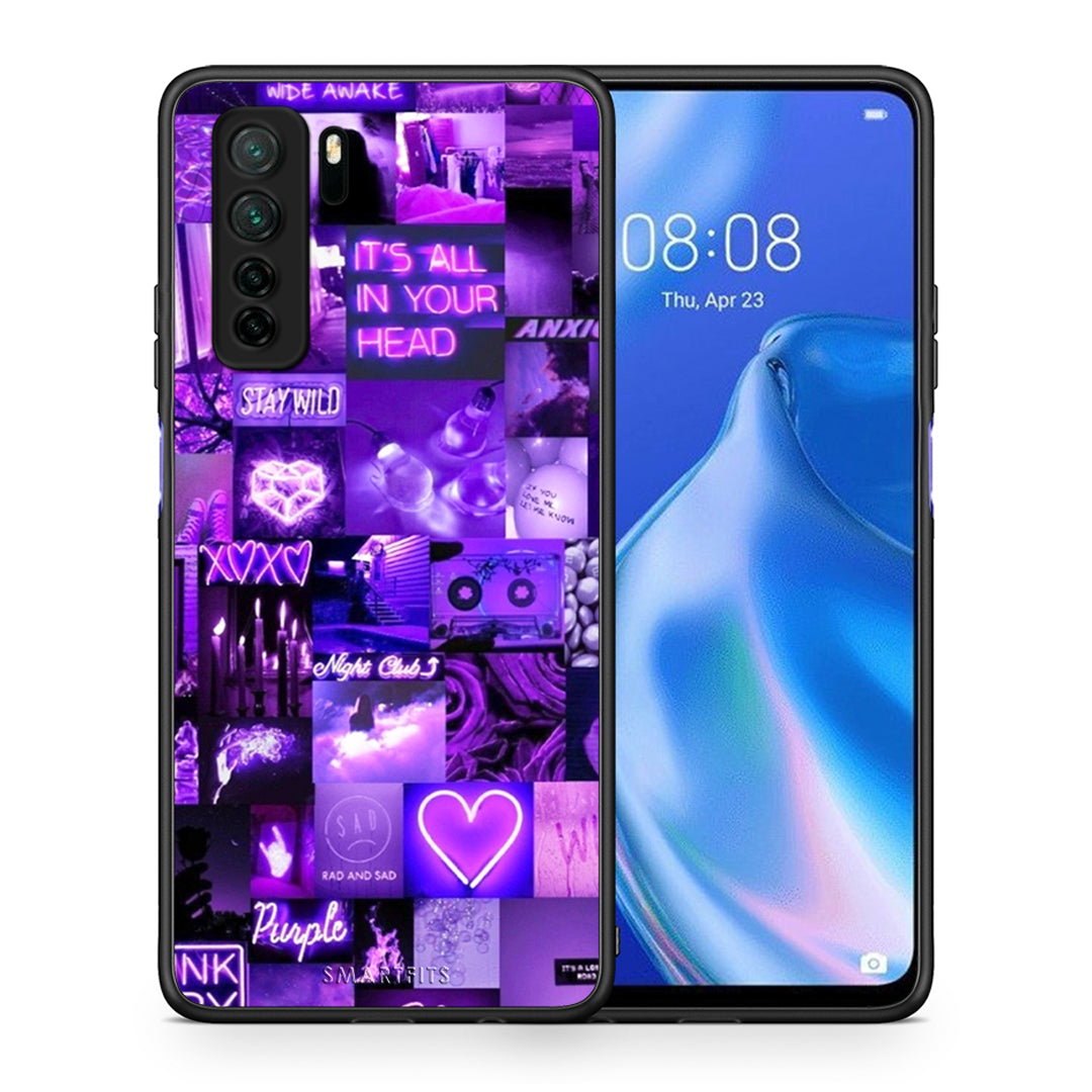 Θήκη Huawei P40 Lite 5G Collage Stay Wild από τη Smartfits με σχέδιο στο πίσω μέρος και μαύρο περίβλημα | Huawei P40 Lite 5G Collage Stay Wild Case with Colorful Back and Black Bezels