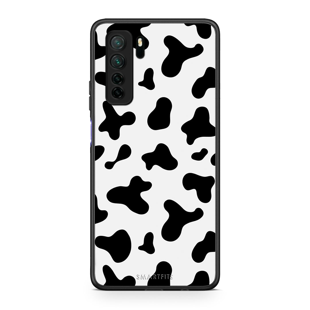 Θήκη Huawei P40 Lite 5G Cow Print από τη Smartfits με σχέδιο στο πίσω μέρος και μαύρο περίβλημα | Huawei P40 Lite 5G Cow Print Case with Colorful Back and Black Bezels