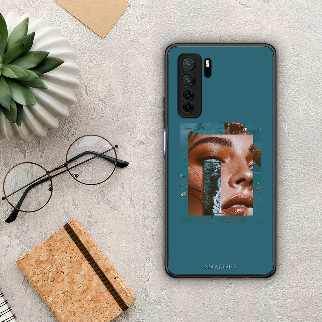 Θήκη Huawei P40 Lite 5G Cry An Ocean από τη Smartfits με σχέδιο στο πίσω μέρος και μαύρο περίβλημα | Huawei P40 Lite 5G Cry An Ocean Case with Colorful Back and Black Bezels