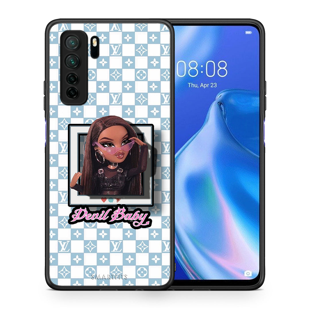 Θήκη Huawei P40 Lite 5G Devil Baby από τη Smartfits με σχέδιο στο πίσω μέρος και μαύρο περίβλημα | Huawei P40 Lite 5G Devil Baby Case with Colorful Back and Black Bezels