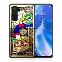 Thumbnail for Θήκη Huawei P40 Lite 5G Duck Money από τη Smartfits με σχέδιο στο πίσω μέρος και μαύρο περίβλημα | Huawei P40 Lite 5G Duck Money Case with Colorful Back and Black Bezels