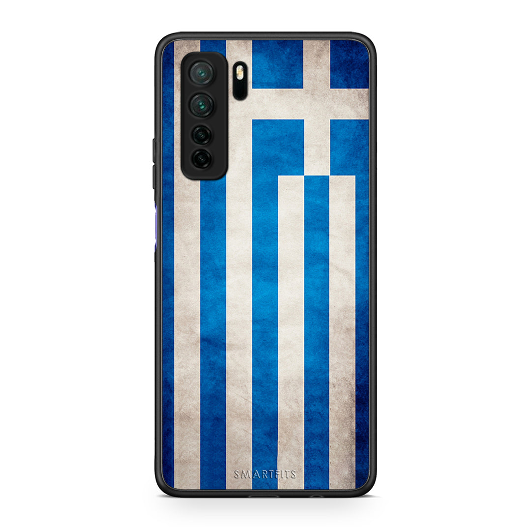 Θήκη Huawei P40 Lite 5G Flag Greek από τη Smartfits με σχέδιο στο πίσω μέρος και μαύρο περίβλημα | Huawei P40 Lite 5G Flag Greek Case with Colorful Back and Black Bezels