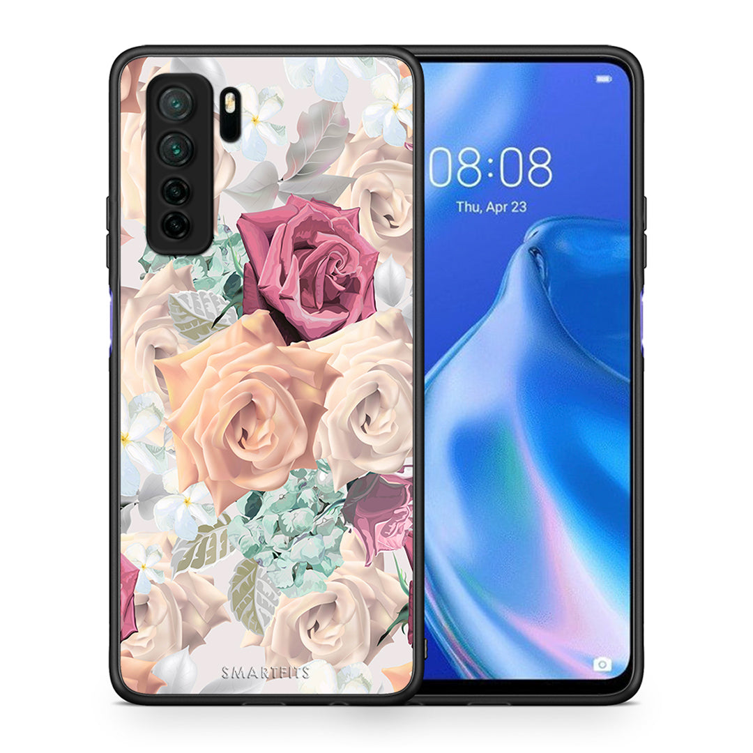 Θήκη Huawei P40 Lite 5G Floral Bouquet από τη Smartfits με σχέδιο στο πίσω μέρος και μαύρο περίβλημα | Huawei P40 Lite 5G Floral Bouquet Case with Colorful Back and Black Bezels