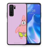 Thumbnail for Θήκη Huawei P40 Lite 5G Friends Patrick από τη Smartfits με σχέδιο στο πίσω μέρος και μαύρο περίβλημα | Huawei P40 Lite 5G Friends Patrick Case with Colorful Back and Black Bezels