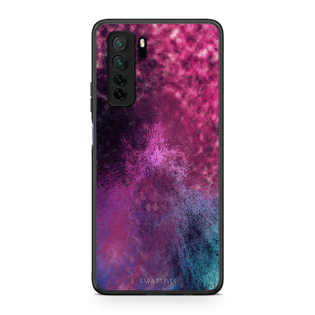 Θήκη Huawei P40 Lite 5G Galactic Aurora από τη Smartfits με σχέδιο στο πίσω μέρος και μαύρο περίβλημα | Huawei P40 Lite 5G Galactic Aurora Case with Colorful Back and Black Bezels