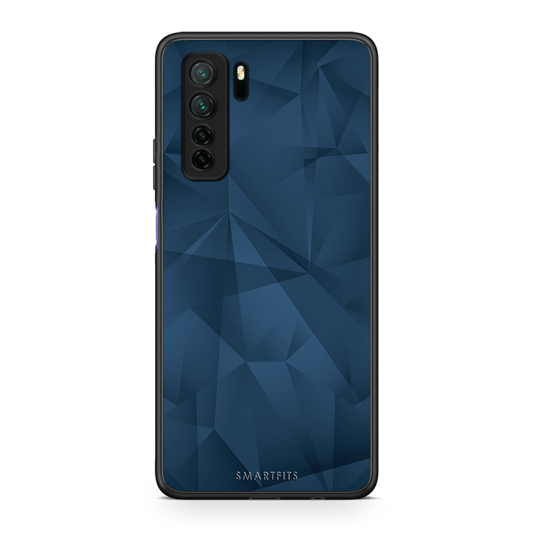 Θήκη Huawei P40 Lite 5G Geometric Blue Abstract από τη Smartfits με σχέδιο στο πίσω μέρος και μαύρο περίβλημα | Huawei P40 Lite 5G Geometric Blue Abstract Case with Colorful Back and Black Bezels