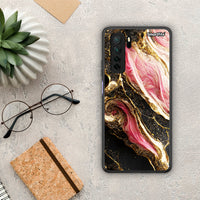 Thumbnail for Θήκη Huawei P40 Lite 5G Glamorous Pink Marble από τη Smartfits με σχέδιο στο πίσω μέρος και μαύρο περίβλημα | Huawei P40 Lite 5G Glamorous Pink Marble Case with Colorful Back and Black Bezels
