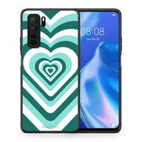 Thumbnail for Θήκη Huawei P40 Lite 5G Green Hearts από τη Smartfits με σχέδιο στο πίσω μέρος και μαύρο περίβλημα | Huawei P40 Lite 5G Green Hearts Case with Colorful Back and Black Bezels