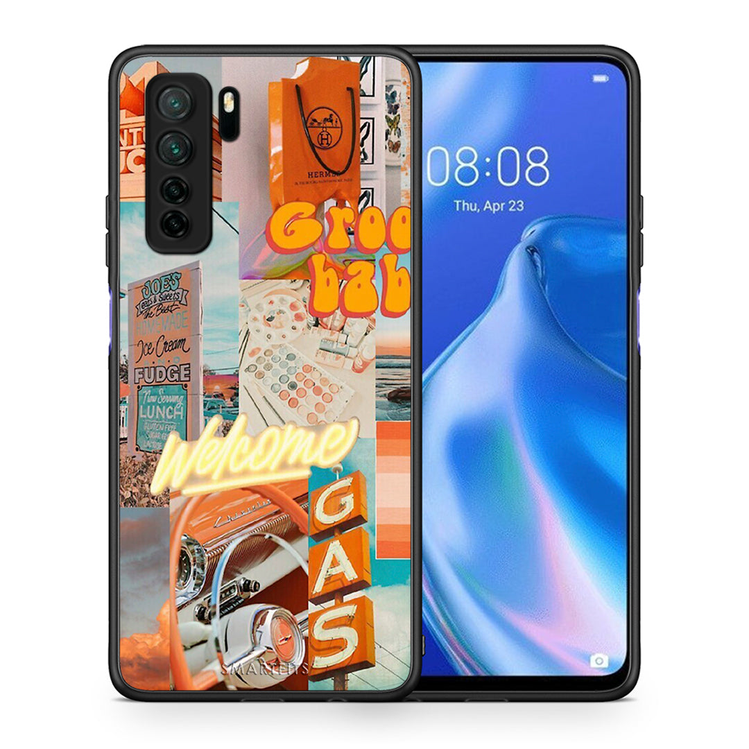 Θήκη Huawei P40 Lite 5G Groovy Babe από τη Smartfits με σχέδιο στο πίσω μέρος και μαύρο περίβλημα | Huawei P40 Lite 5G Groovy Babe Case with Colorful Back and Black Bezels