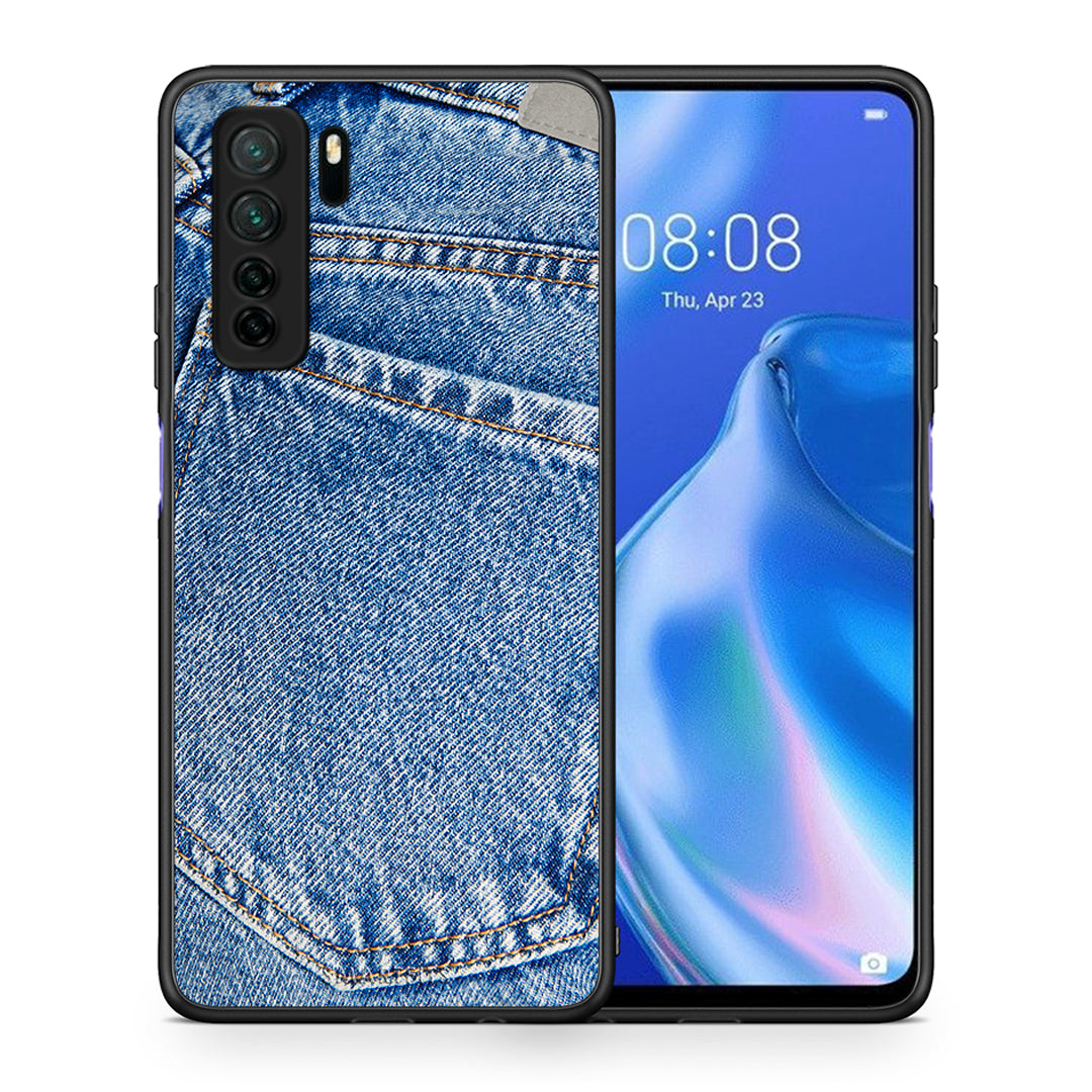 Θήκη Huawei P40 Lite 5G Jeans Pocket από τη Smartfits με σχέδιο στο πίσω μέρος και μαύρο περίβλημα | Huawei P40 Lite 5G Jeans Pocket Case with Colorful Back and Black Bezels