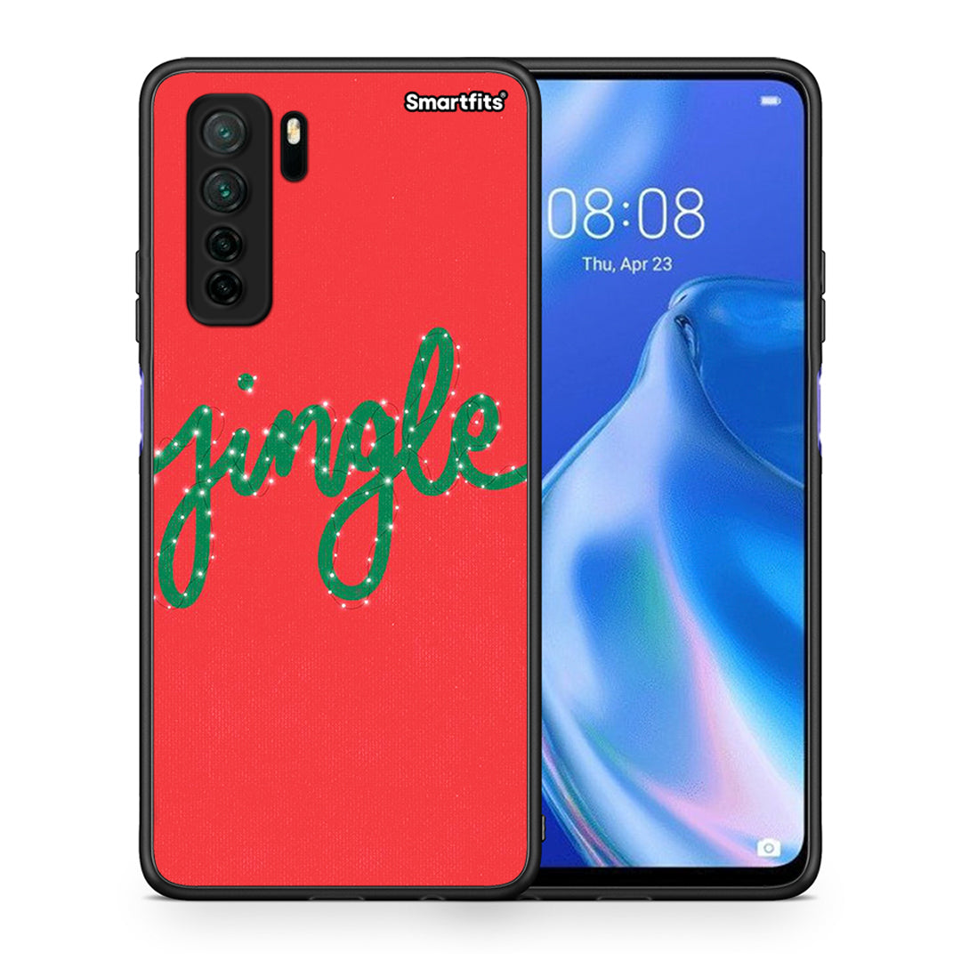 Θήκη Huawei P40 Lite 5G Jingle Xmas από τη Smartfits με σχέδιο στο πίσω μέρος και μαύρο περίβλημα | Huawei P40 Lite 5G Jingle Xmas Case with Colorful Back and Black Bezels