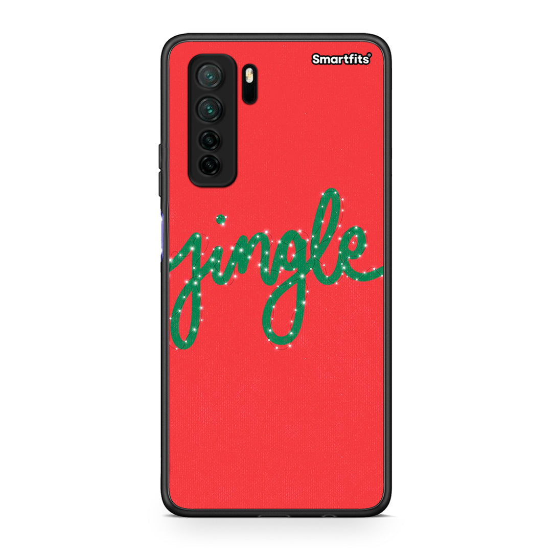 Θήκη Huawei P40 Lite 5G Jingle Xmas από τη Smartfits με σχέδιο στο πίσω μέρος και μαύρο περίβλημα | Huawei P40 Lite 5G Jingle Xmas Case with Colorful Back and Black Bezels