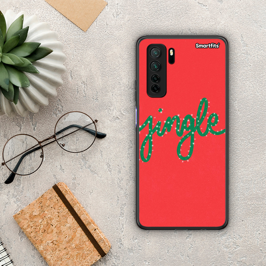 Θήκη Huawei P40 Lite 5G Jingle Xmas από τη Smartfits με σχέδιο στο πίσω μέρος και μαύρο περίβλημα | Huawei P40 Lite 5G Jingle Xmas Case with Colorful Back and Black Bezels