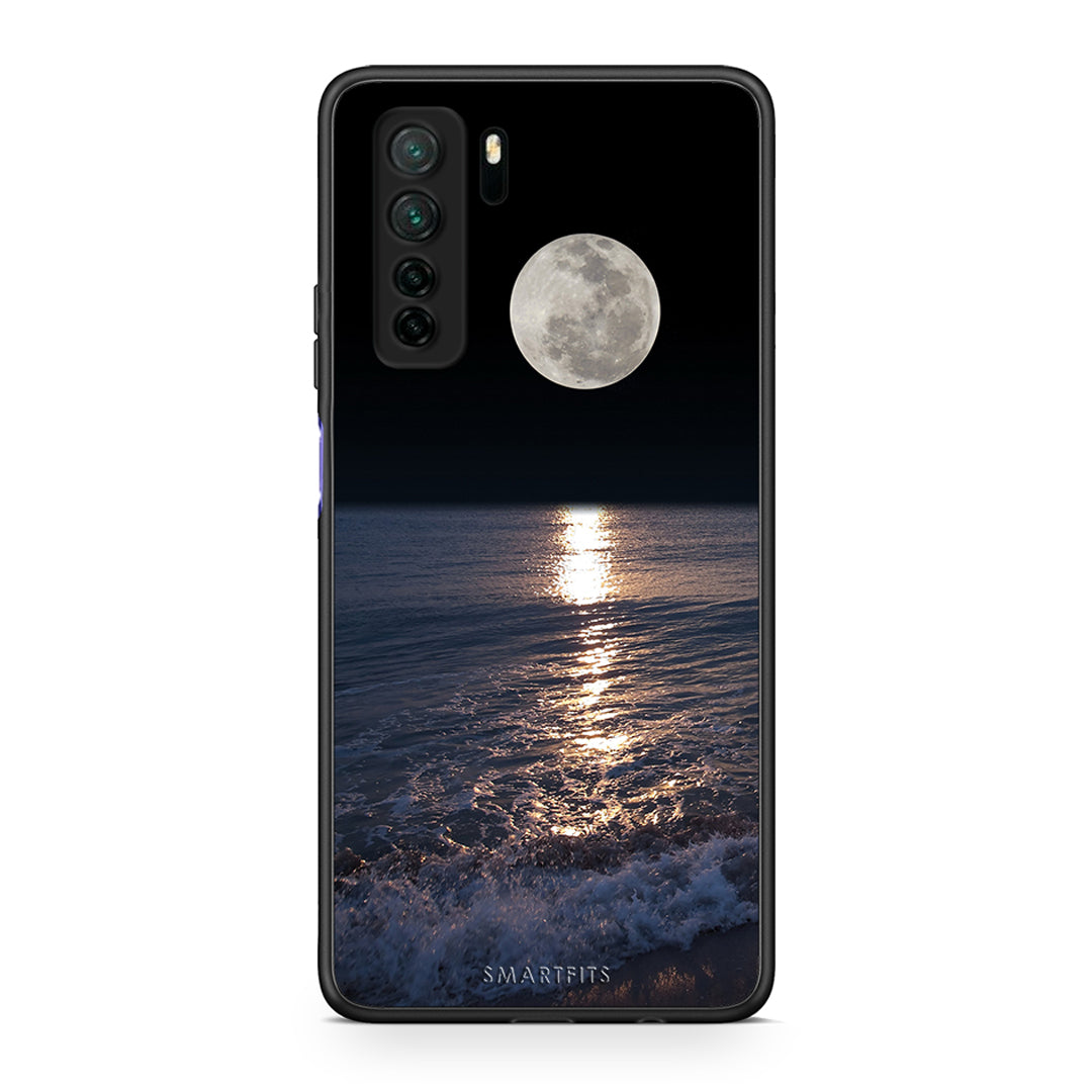 Θήκη Huawei P40 Lite 5G Landscape Moon από τη Smartfits με σχέδιο στο πίσω μέρος και μαύρο περίβλημα | Huawei P40 Lite 5G Landscape Moon Case with Colorful Back and Black Bezels