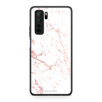 Thumbnail for Θήκη Huawei P40 Lite 5G Marble Pink Splash από τη Smartfits με σχέδιο στο πίσω μέρος και μαύρο περίβλημα | Huawei P40 Lite 5G Marble Pink Splash Case with Colorful Back and Black Bezels