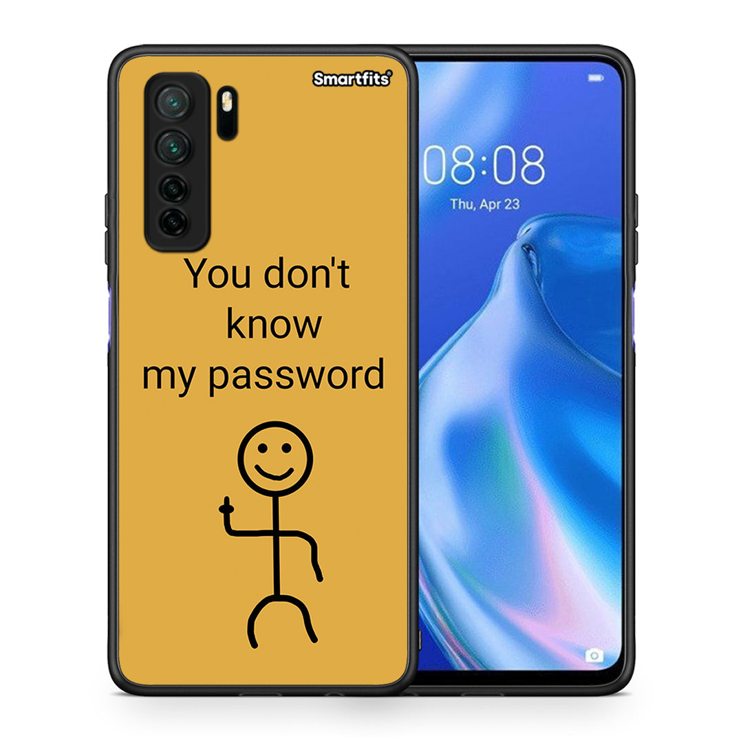 Θήκη Huawei P40 Lite 5G My Password από τη Smartfits με σχέδιο στο πίσω μέρος και μαύρο περίβλημα | Huawei P40 Lite 5G My Password Case with Colorful Back and Black Bezels