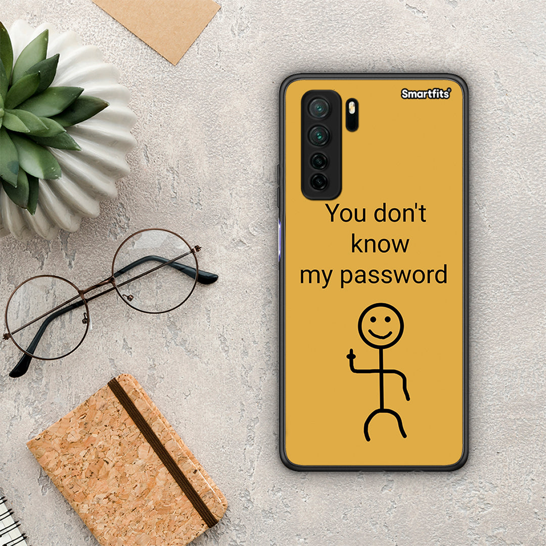 Θήκη Huawei P40 Lite 5G My Password από τη Smartfits με σχέδιο στο πίσω μέρος και μαύρο περίβλημα | Huawei P40 Lite 5G My Password Case with Colorful Back and Black Bezels