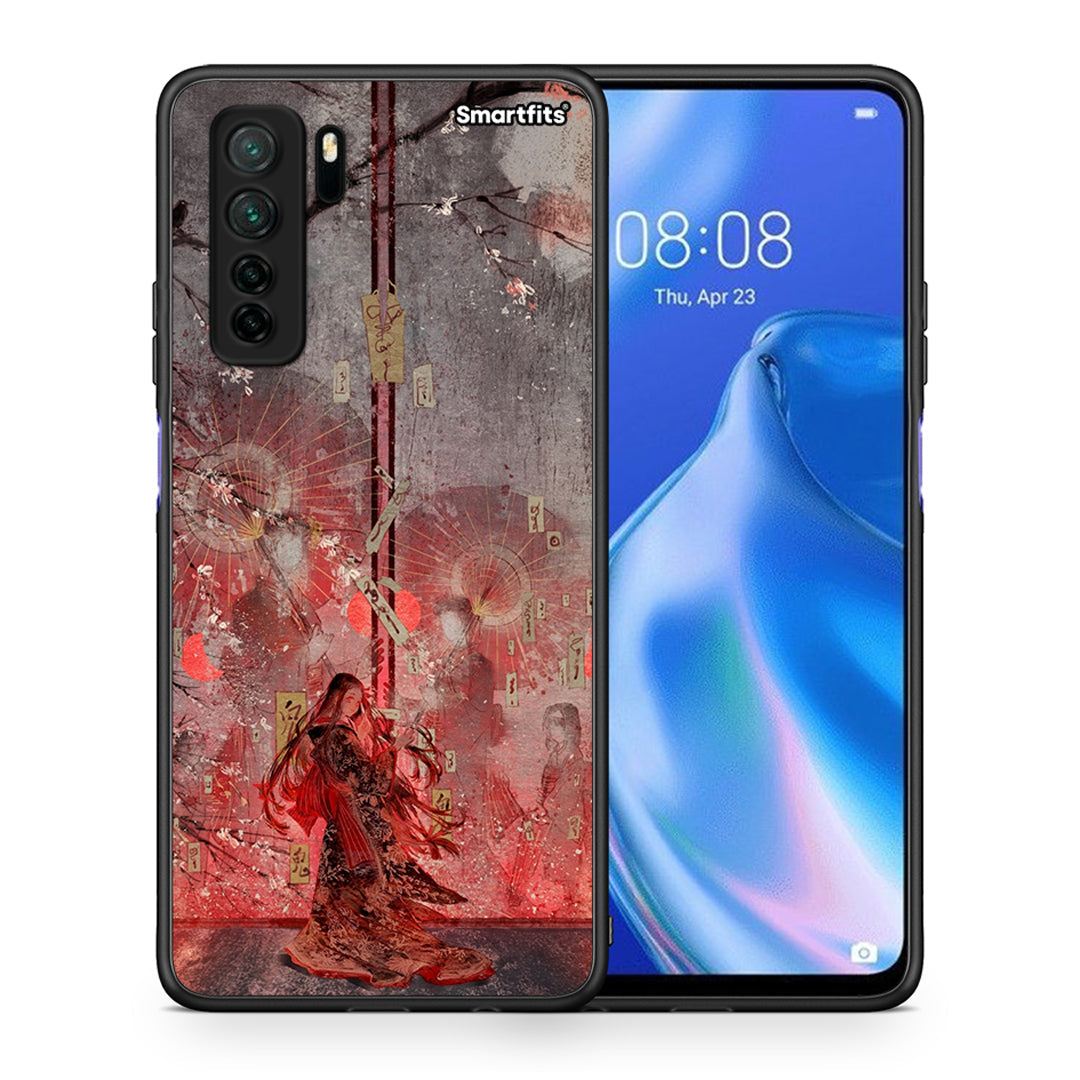 Θήκη Huawei P40 Lite 5G Nezuko Kamado από τη Smartfits με σχέδιο στο πίσω μέρος και μαύρο περίβλημα | Huawei P40 Lite 5G Nezuko Kamado Case with Colorful Back and Black Bezels