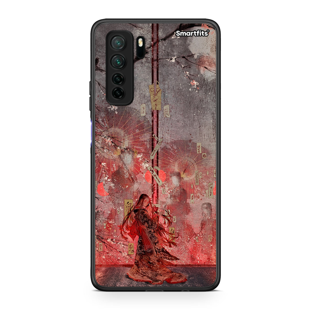 Θήκη Huawei P40 Lite 5G Nezuko Kamado από τη Smartfits με σχέδιο στο πίσω μέρος και μαύρο περίβλημα | Huawei P40 Lite 5G Nezuko Kamado Case with Colorful Back and Black Bezels