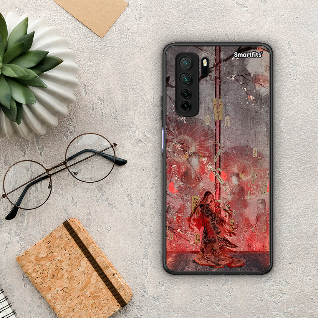 Θήκη Huawei P40 Lite 5G Nezuko Kamado από τη Smartfits με σχέδιο στο πίσω μέρος και μαύρο περίβλημα | Huawei P40 Lite 5G Nezuko Kamado Case with Colorful Back and Black Bezels