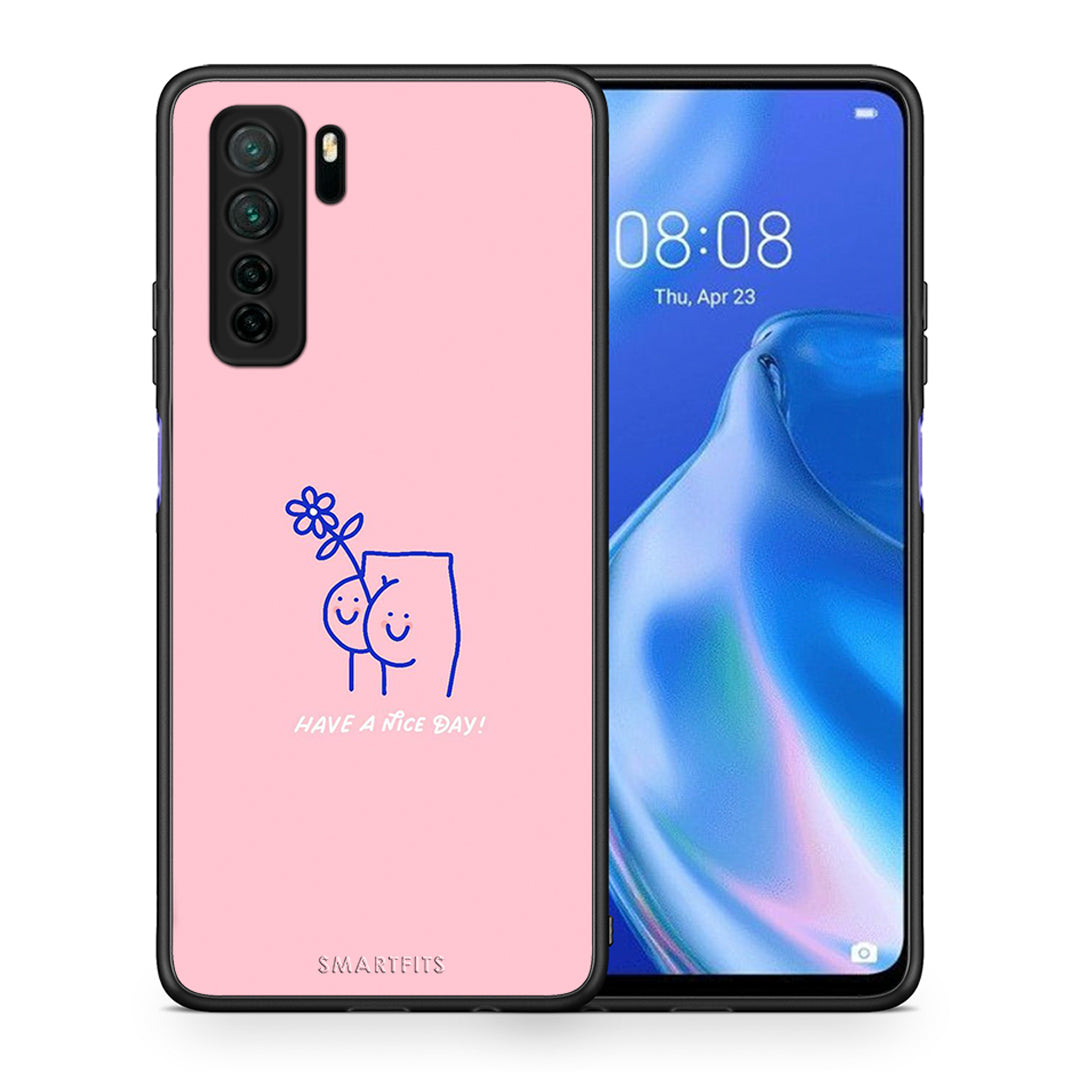 Θήκη Huawei P40 Lite 5G Nice Day από τη Smartfits με σχέδιο στο πίσω μέρος και μαύρο περίβλημα | Huawei P40 Lite 5G Nice Day Case with Colorful Back and Black Bezels