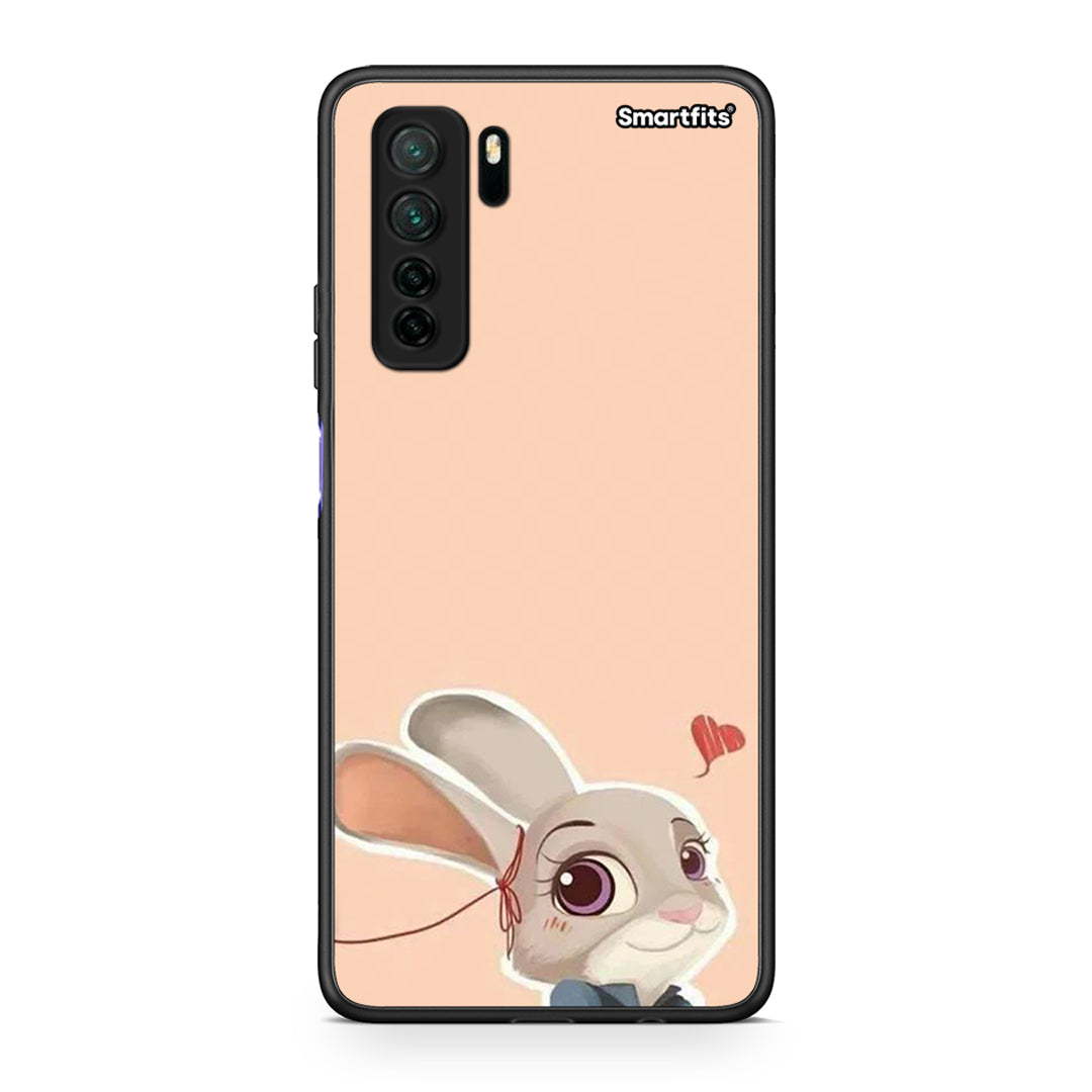 Θήκη Huawei P40 Lite 5G Nick Wilde And Judy Hopps Love 2 από τη Smartfits με σχέδιο στο πίσω μέρος και μαύρο περίβλημα | Huawei P40 Lite 5G Nick Wilde And Judy Hopps Love 2 Case with Colorful Back and Black Bezels