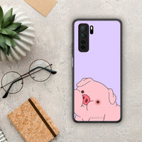 Thumbnail for Θήκη Huawei P40 Lite 5G Pig Love 2 από τη Smartfits με σχέδιο στο πίσω μέρος και μαύρο περίβλημα | Huawei P40 Lite 5G Pig Love 2 Case with Colorful Back and Black Bezels