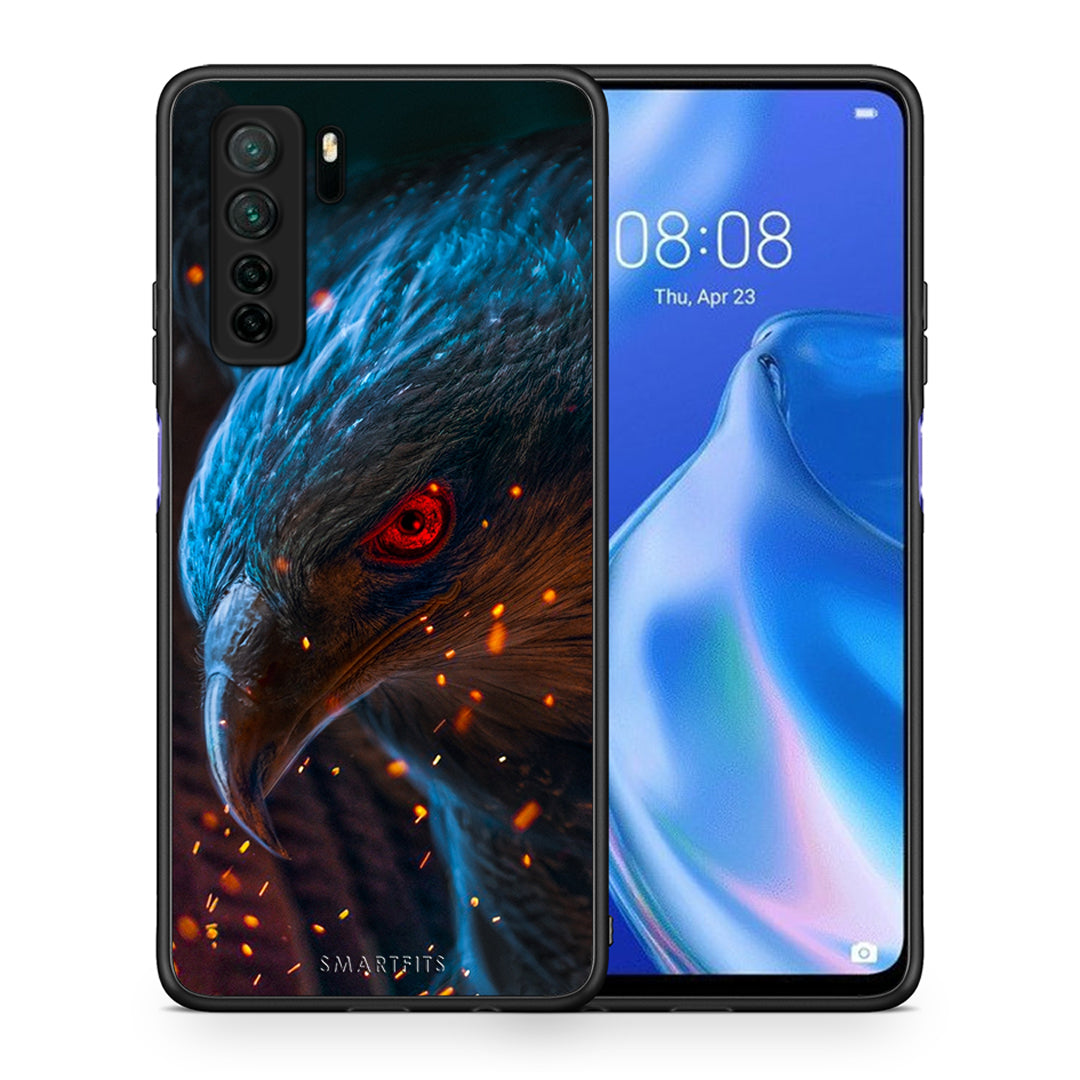 Θήκη Huawei P40 Lite 5G PopArt Eagle από τη Smartfits με σχέδιο στο πίσω μέρος και μαύρο περίβλημα | Huawei P40 Lite 5G PopArt Eagle Case with Colorful Back and Black Bezels