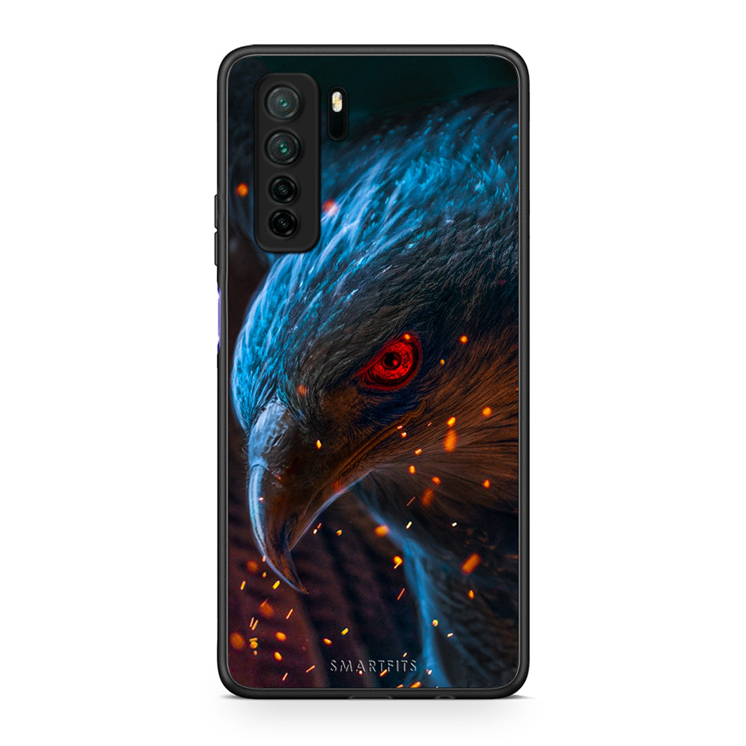 Θήκη Huawei P40 Lite 5G PopArt Eagle από τη Smartfits με σχέδιο στο πίσω μέρος και μαύρο περίβλημα | Huawei P40 Lite 5G PopArt Eagle Case with Colorful Back and Black Bezels