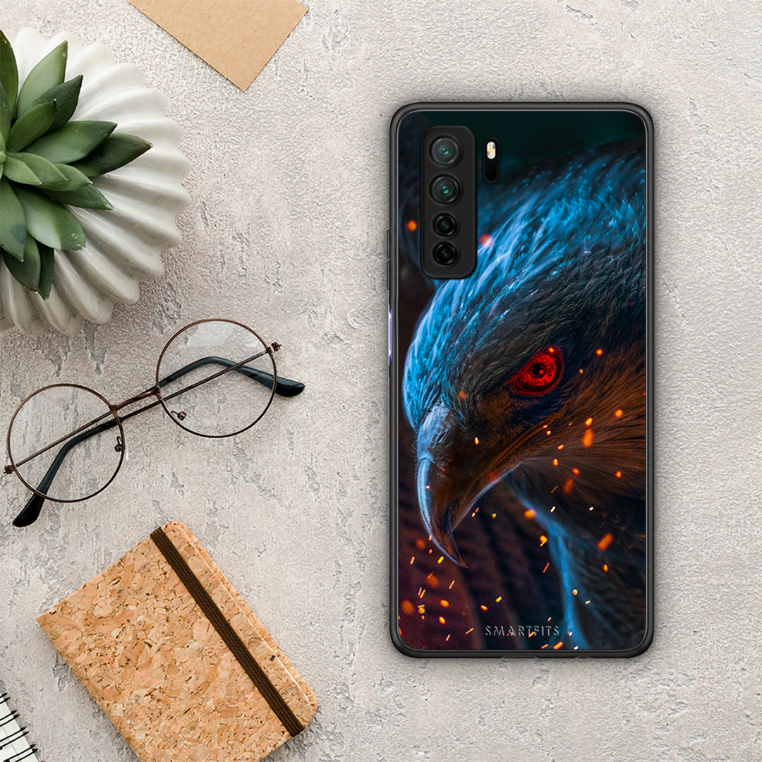 Θήκη Huawei P40 Lite 5G PopArt Eagle από τη Smartfits με σχέδιο στο πίσω μέρος και μαύρο περίβλημα | Huawei P40 Lite 5G PopArt Eagle Case with Colorful Back and Black Bezels