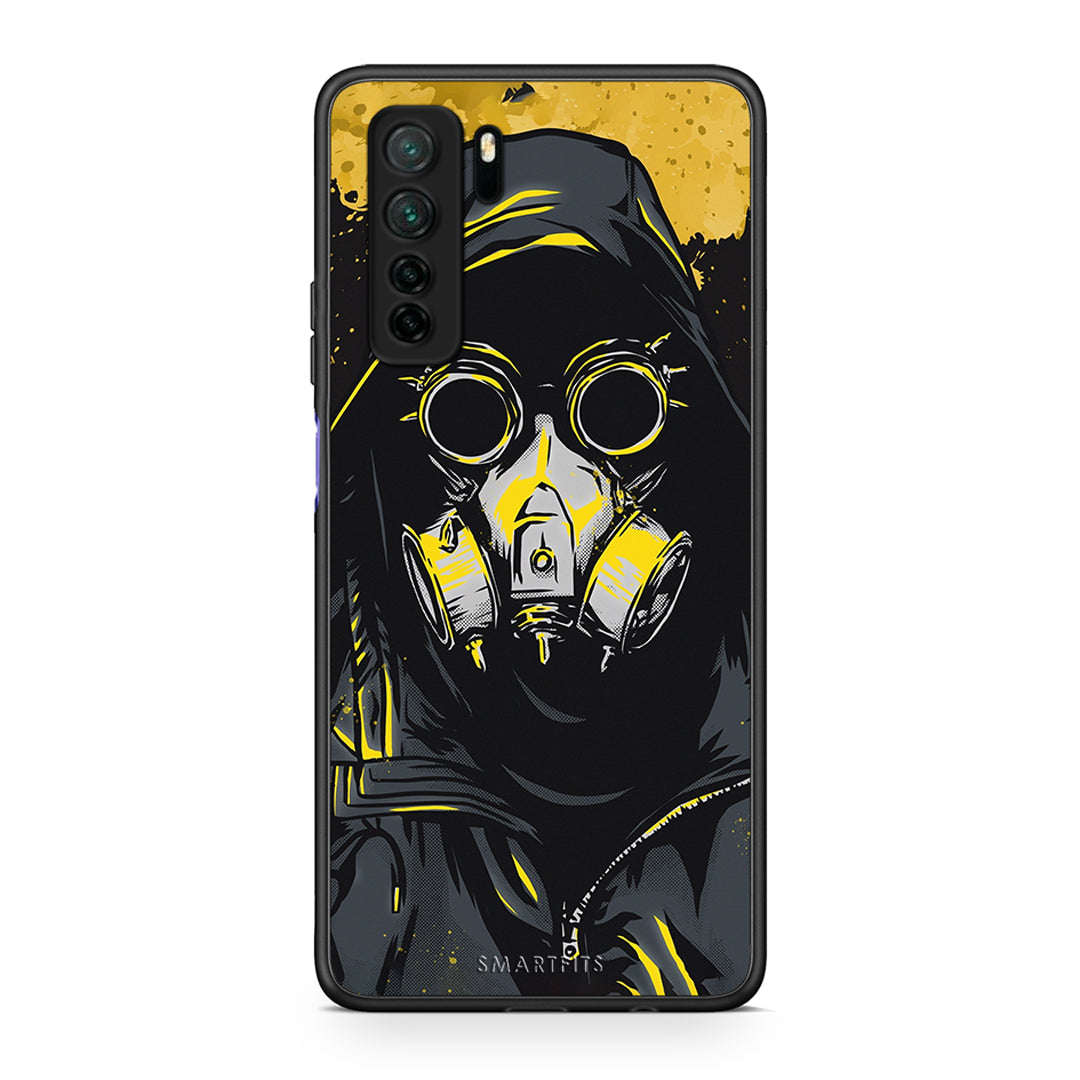 Θήκη Huawei P40 Lite 5G PopArt Mask από τη Smartfits με σχέδιο στο πίσω μέρος και μαύρο περίβλημα | Huawei P40 Lite 5G PopArt Mask Case with Colorful Back and Black Bezels