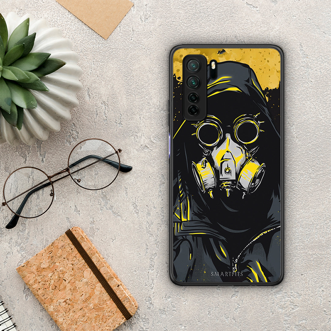 Θήκη Huawei P40 Lite 5G PopArt Mask από τη Smartfits με σχέδιο στο πίσω μέρος και μαύρο περίβλημα | Huawei P40 Lite 5G PopArt Mask Case with Colorful Back and Black Bezels