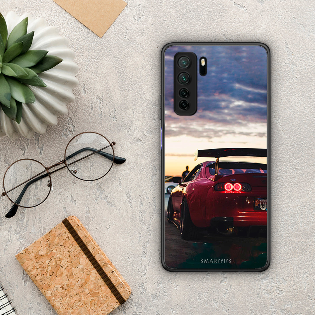 Θήκη Huawei P40 Lite 5G Racing Supra από τη Smartfits με σχέδιο στο πίσω μέρος και μαύρο περίβλημα | Huawei P40 Lite 5G Racing Supra Case with Colorful Back and Black Bezels