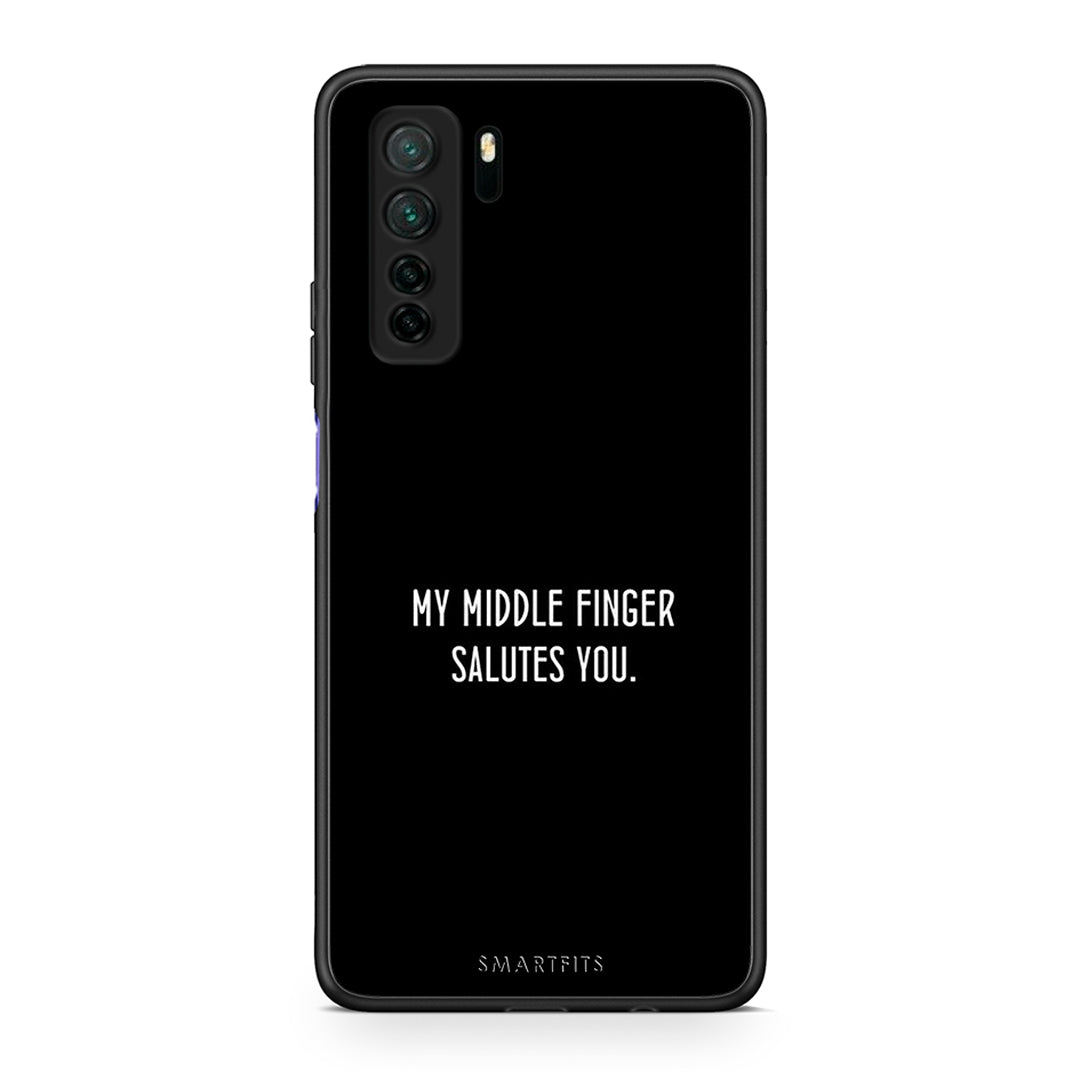 Θήκη Huawei P40 Lite 5G Salute από τη Smartfits με σχέδιο στο πίσω μέρος και μαύρο περίβλημα | Huawei P40 Lite 5G Salute Case with Colorful Back and Black Bezels