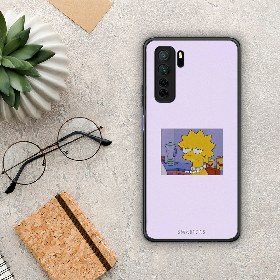 Θήκη Huawei P40 Lite 5G So Happy από τη Smartfits με σχέδιο στο πίσω μέρος και μαύρο περίβλημα | Huawei P40 Lite 5G So Happy Case with Colorful Back and Black Bezels