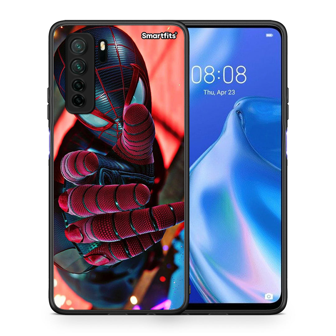 Θήκη Huawei P40 Lite 5G Spider Hand από τη Smartfits με σχέδιο στο πίσω μέρος και μαύρο περίβλημα | Huawei P40 Lite 5G Spider Hand Case with Colorful Back and Black Bezels