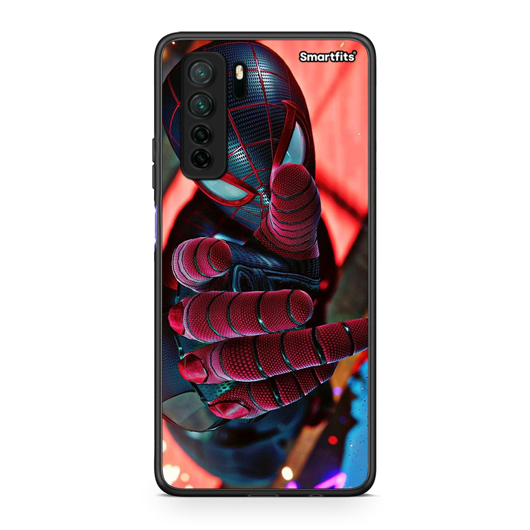 Θήκη Huawei P40 Lite 5G Spider Hand από τη Smartfits με σχέδιο στο πίσω μέρος και μαύρο περίβλημα | Huawei P40 Lite 5G Spider Hand Case with Colorful Back and Black Bezels