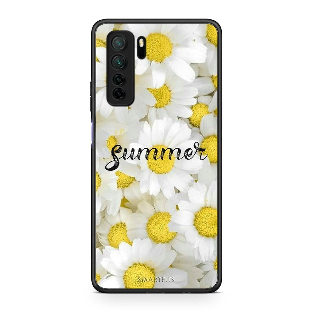 Θήκη Huawei P40 Lite 5G Summer Daisies από τη Smartfits με σχέδιο στο πίσω μέρος και μαύρο περίβλημα | Huawei P40 Lite 5G Summer Daisies Case with Colorful Back and Black Bezels