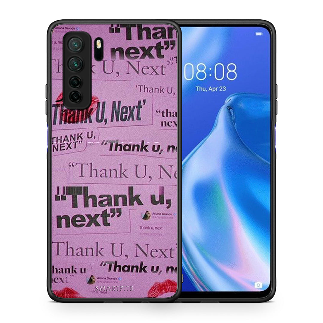 Θήκη Huawei P40 Lite 5G Thank You Next από τη Smartfits με σχέδιο στο πίσω μέρος και μαύρο περίβλημα | Huawei P40 Lite 5G Thank You Next Case with Colorful Back and Black Bezels