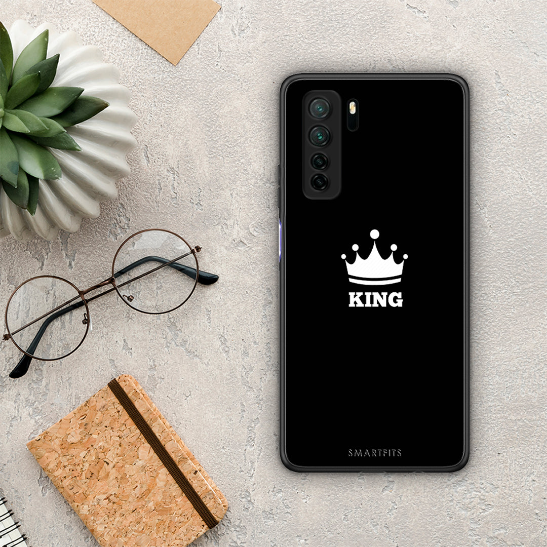 Θήκη Huawei P40 Lite 5G Valentine King από τη Smartfits με σχέδιο στο πίσω μέρος και μαύρο περίβλημα | Huawei P40 Lite 5G Valentine King Case with Colorful Back and Black Bezels