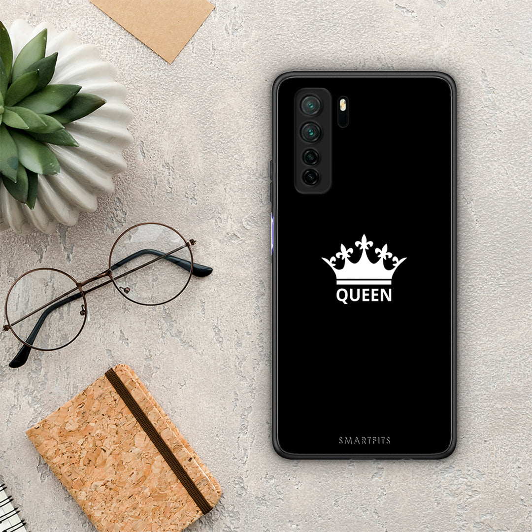 Θήκη Huawei P40 Lite 5G Valentine Queen από τη Smartfits με σχέδιο στο πίσω μέρος και μαύρο περίβλημα | Huawei P40 Lite 5G Valentine Queen Case with Colorful Back and Black Bezels