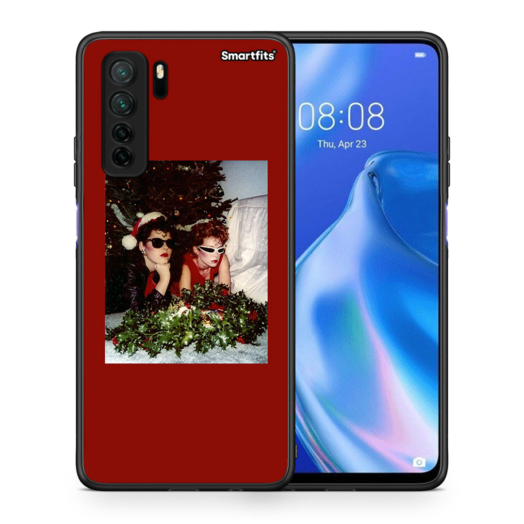 Θήκη Huawei P40 Lite 5G Waiting For Xmas από τη Smartfits με σχέδιο στο πίσω μέρος και μαύρο περίβλημα | Huawei P40 Lite 5G Waiting For Xmas Case with Colorful Back and Black Bezels