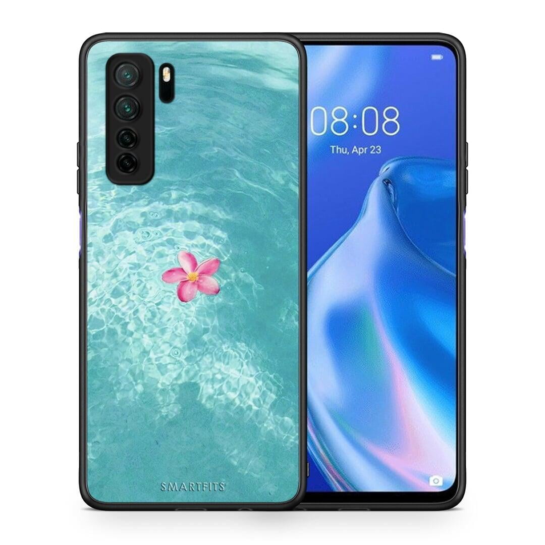 Θήκη Huawei P40 Lite 5G Water Flower από τη Smartfits με σχέδιο στο πίσω μέρος και μαύρο περίβλημα | Huawei P40 Lite 5G Water Flower Case with Colorful Back and Black Bezels