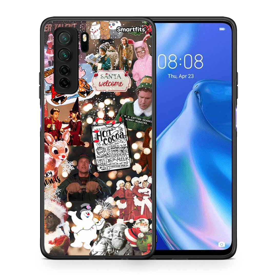 Θήκη Huawei P40 Lite 5G Xmas Movies από τη Smartfits με σχέδιο στο πίσω μέρος και μαύρο περίβλημα | Huawei P40 Lite 5G Xmas Movies Case with Colorful Back and Black Bezels