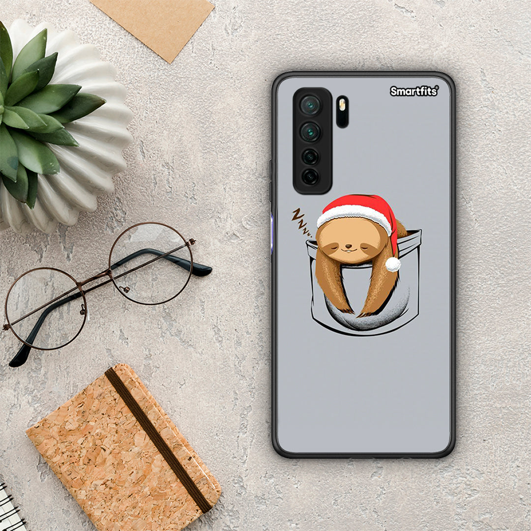 Θήκη Huawei P40 Lite 5G Xmas Zzzz από τη Smartfits με σχέδιο στο πίσω μέρος και μαύρο περίβλημα | Huawei P40 Lite 5G Xmas Zzzz Case with Colorful Back and Black Bezels