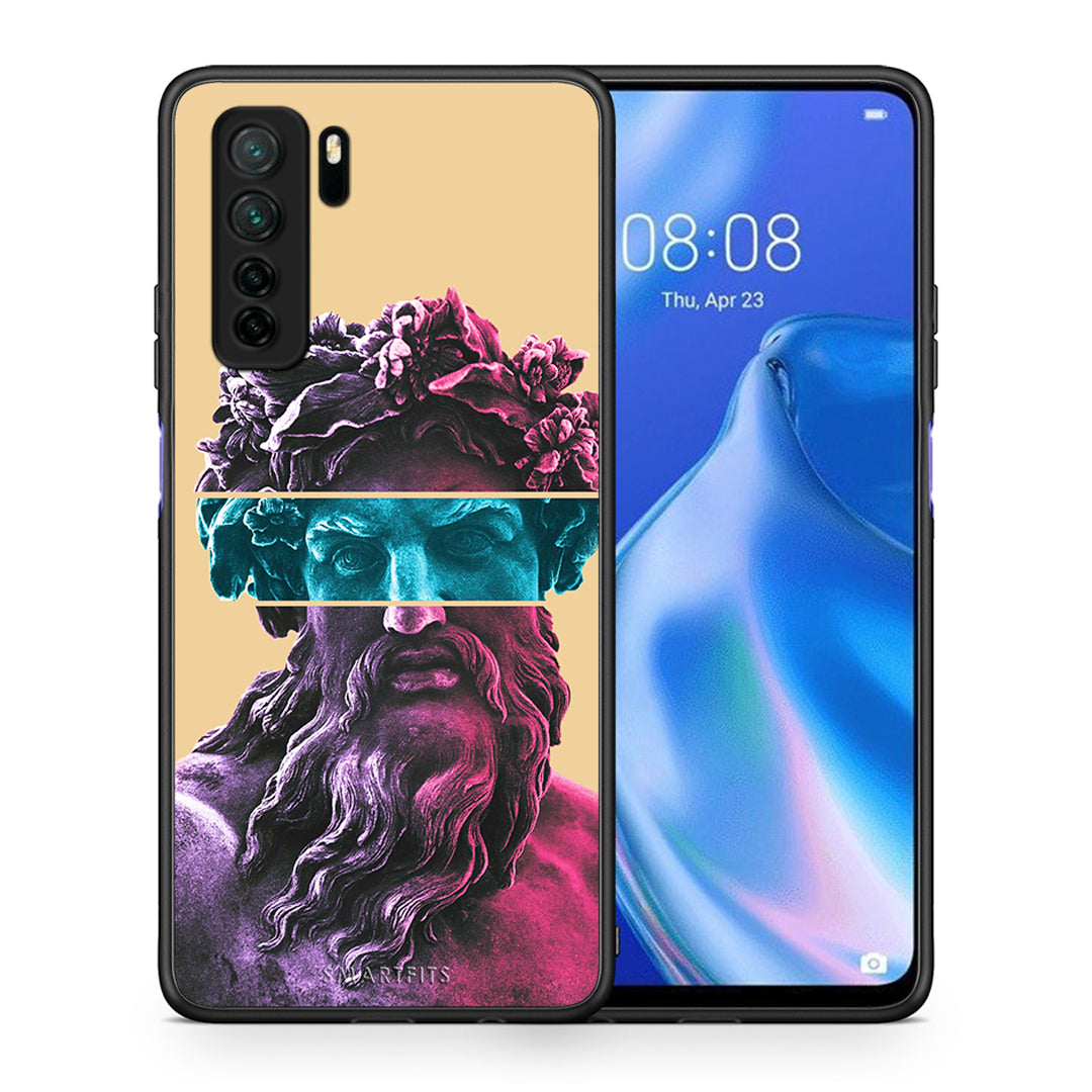 Θήκη Huawei P40 Lite 5G Zeus Art από τη Smartfits με σχέδιο στο πίσω μέρος και μαύρο περίβλημα | Huawei P40 Lite 5G Zeus Art Case with Colorful Back and Black Bezels