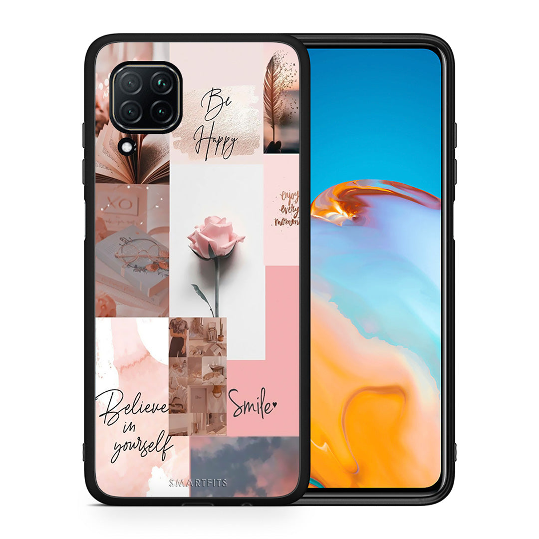 Θήκη Huawei P40 Lite Aesthetic Collage από τη Smartfits με σχέδιο στο πίσω μέρος και μαύρο περίβλημα | Huawei P40 Lite Aesthetic Collage case with colorful back and black bezels